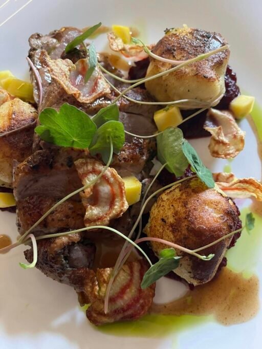 Kuracie prsia sous-vide, rizoto s tekvicou, parmezán